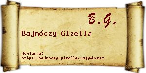 Bajnóczy Gizella névjegykártya